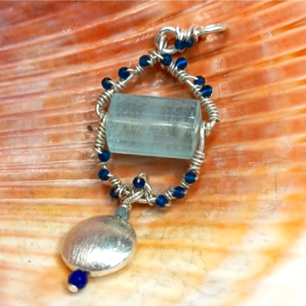 Aquamarine Sterling Silver Pendant